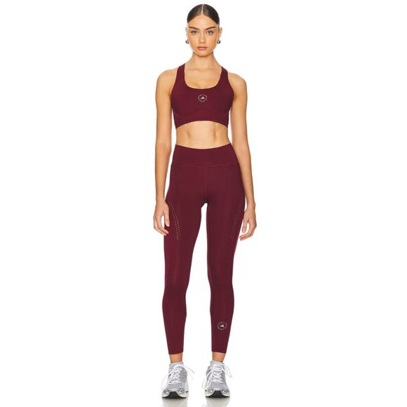 Adidas by Stella McCartney Tpr Pi Bra in Burgundy Medium New Womens Sports - Picture 10 of 13